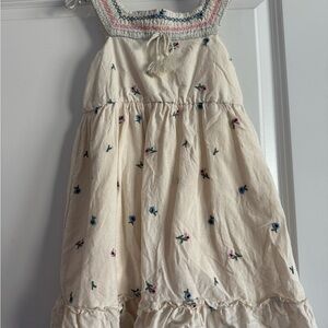Blueberi Boulevard Girls Size 5 Cream Floral Dress